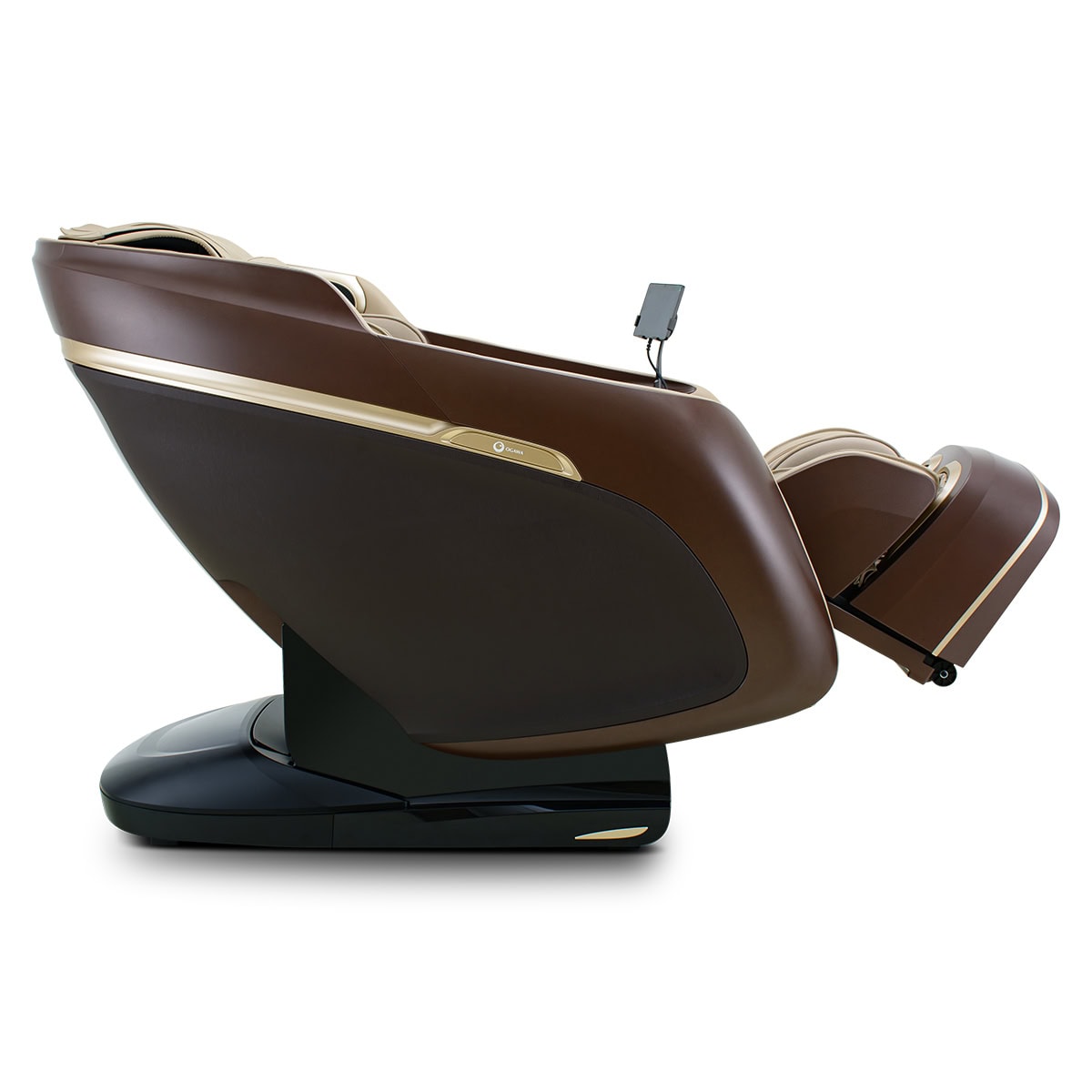 Ogawa Master Drive DUO LE Chocolate and Beige Reclined View