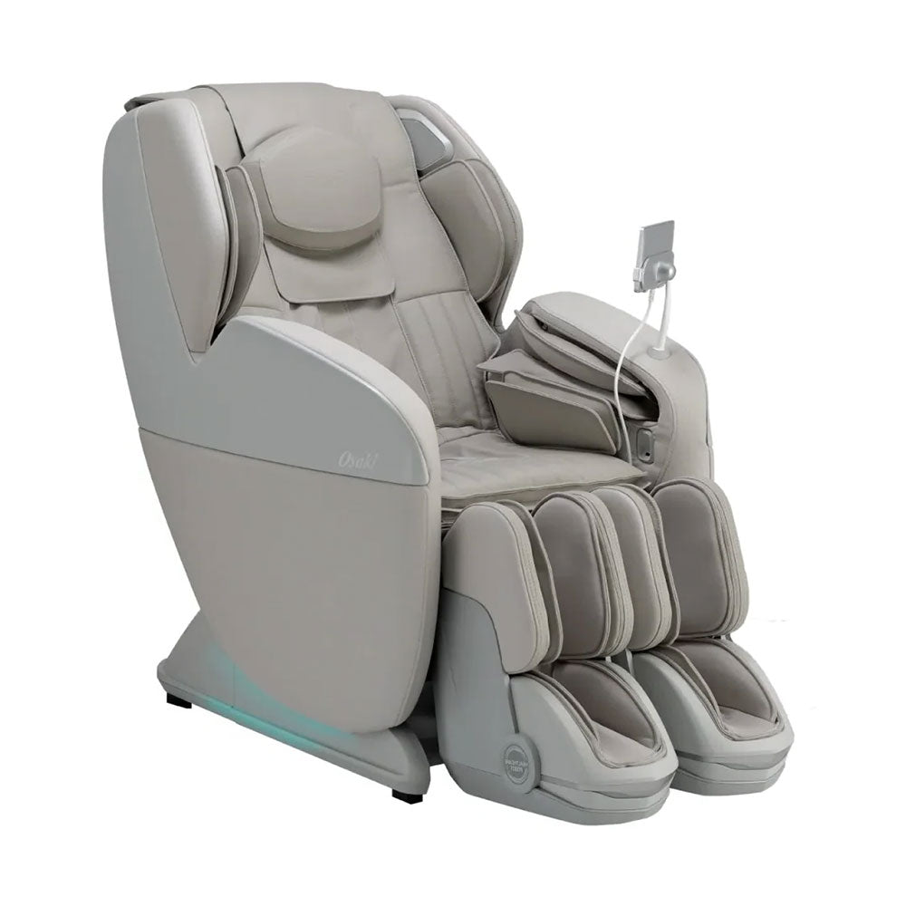 Osaki 4D YogaFlex Taupe Angled View