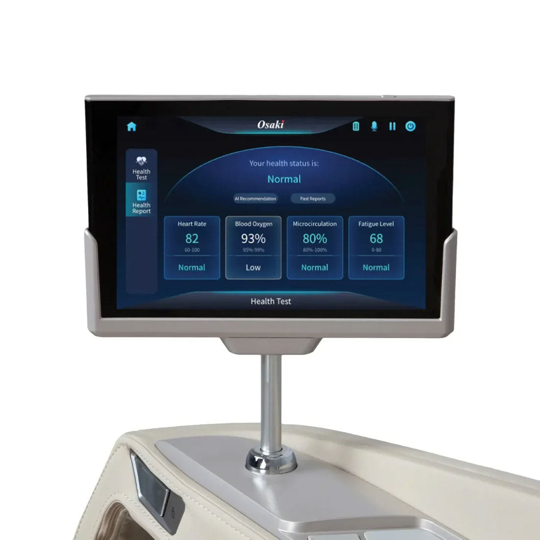 Osaki Apex Duo 5D+4D Massage Chair  Taupe Touchscreen Tablet