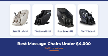 Best Massage Chairs Under $4,000 (2026): Helix LE vs Forma vs Zenyu vs Epic