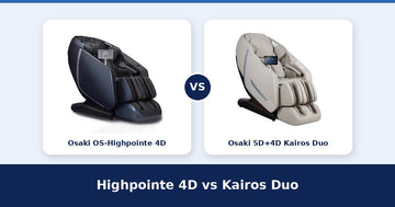 Osaki OS-Highpointe 4D vs Osaki 5D+4D Kairos Duo massage chairs side by side