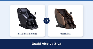 Osaki OS-3D Ai Vito vs Osaki Ziva massage chairs side by side