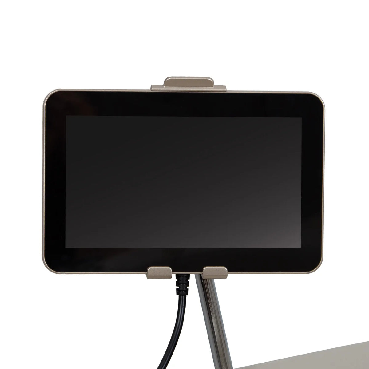 Titan Pro 4D Astro tablet-style touchscreen remote on its armrest-mounted holder