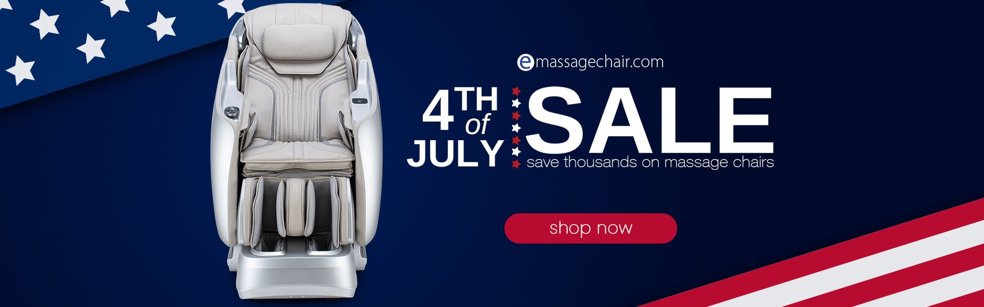 Massage chair with 4th of July sale text and American flag background1621243260e1af0c20-0