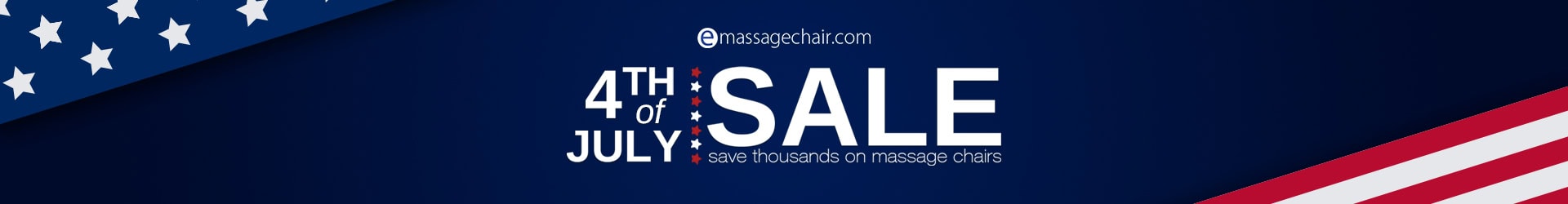 Promotional graphic for a 4th of July sale on massage chairs with American flag design.template--16697554764022__dcd1bb1e-aeeb-4e0e-95d5-df31aeaedb17-16692442480d3c50b5-0