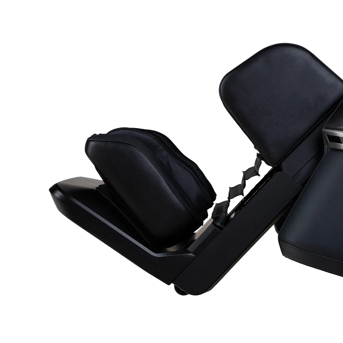 Black Osaki Aeris 4D Duo leg rest shown extended on its automatic extension arm