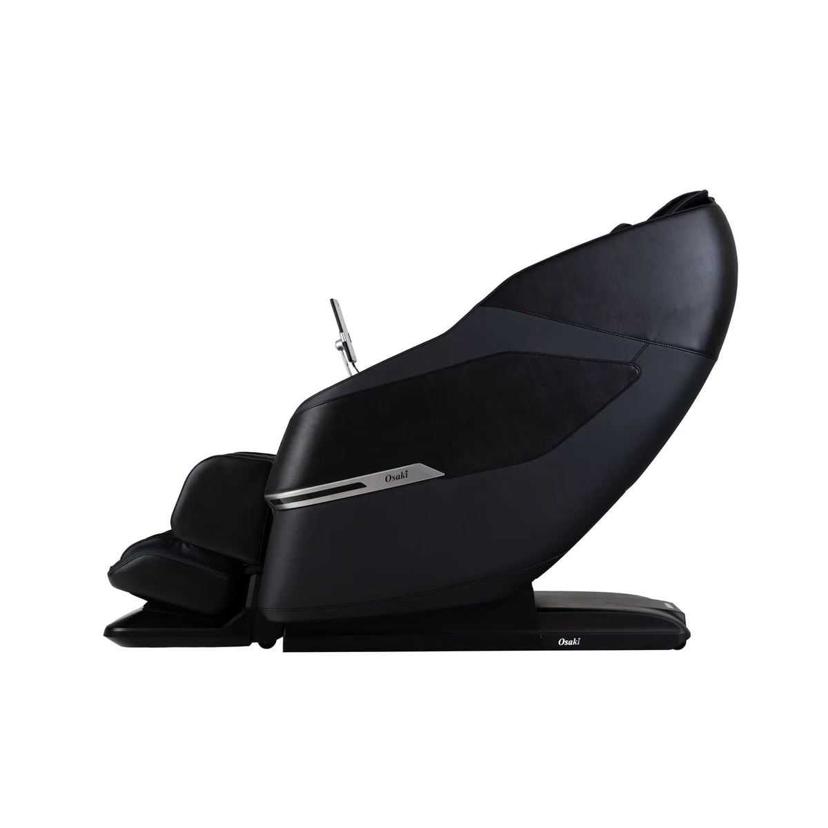 Side profile of the Black Osaki Aeris 4D Duo in the upright position
