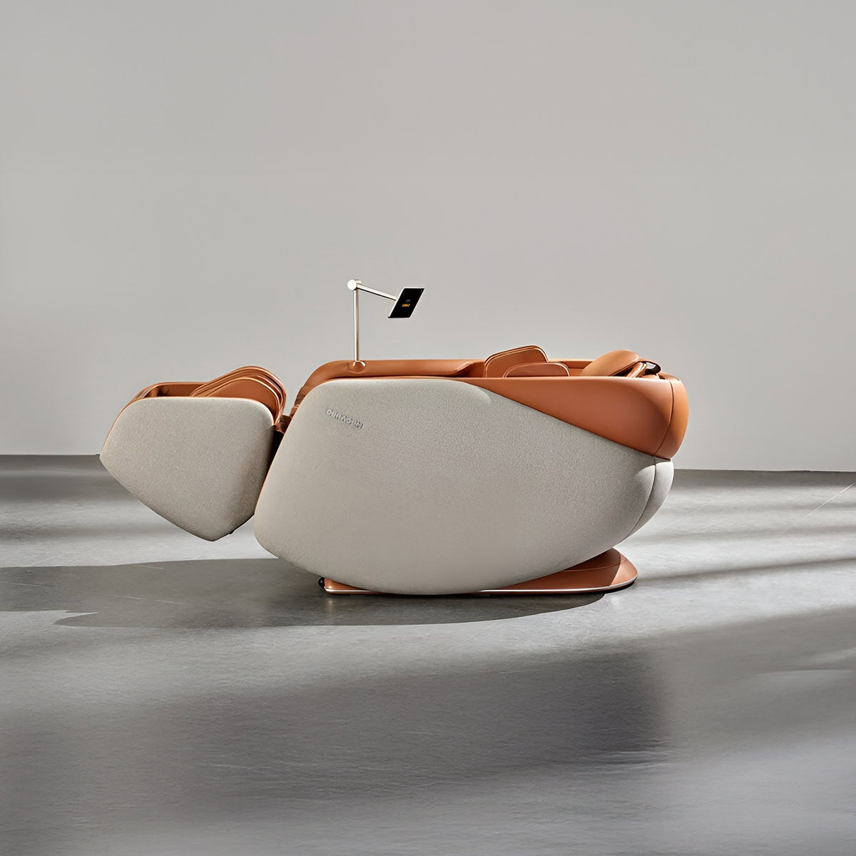 Ceragem Pause M10 Massage Chair Brown Reclined View Staged