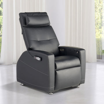 Human Touch Laevo ZG Chair Black Angled View Staged