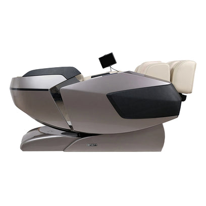 Infinity Imperial Syner-D Massage Chair Gray and Tan Zero Gravity Recline View