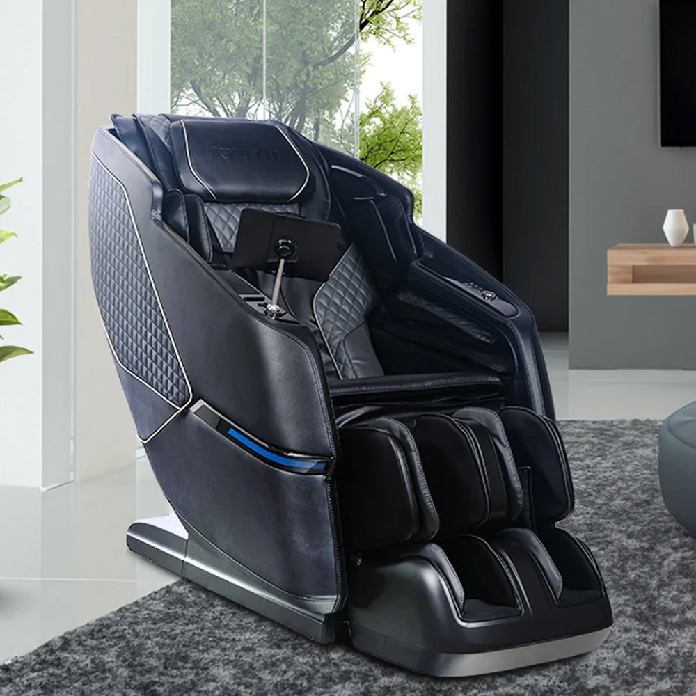 Kyota Kizuna M688 Massage Chair Black  Angled View Staged