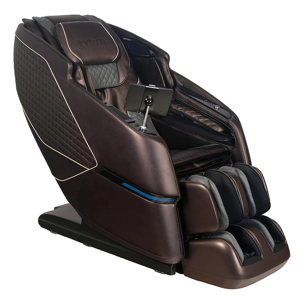Kyota Kizuna M688 Massage Chair Brown Angled View