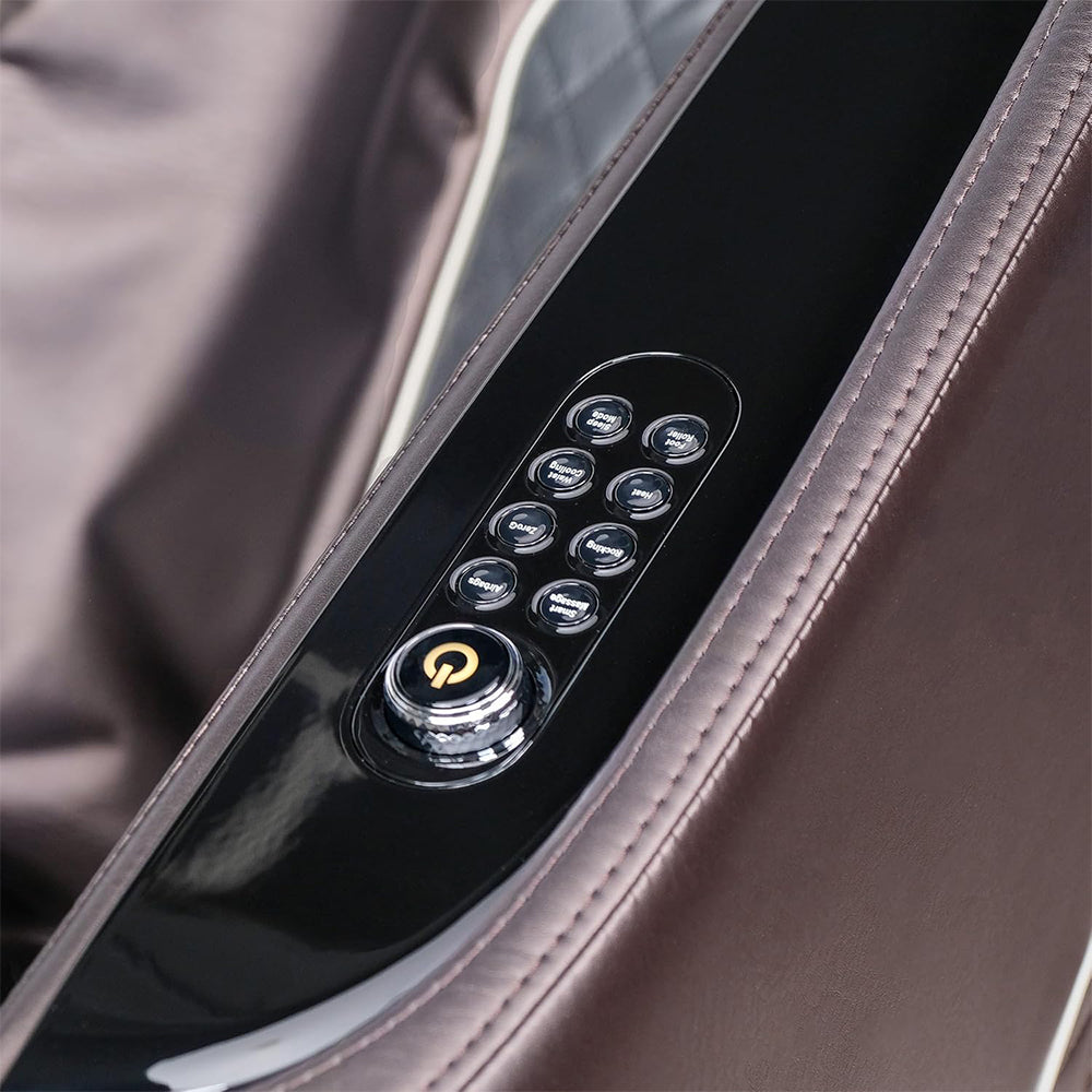 Kyota Kizuna M688 Massage Chair Brown Armrest Controls