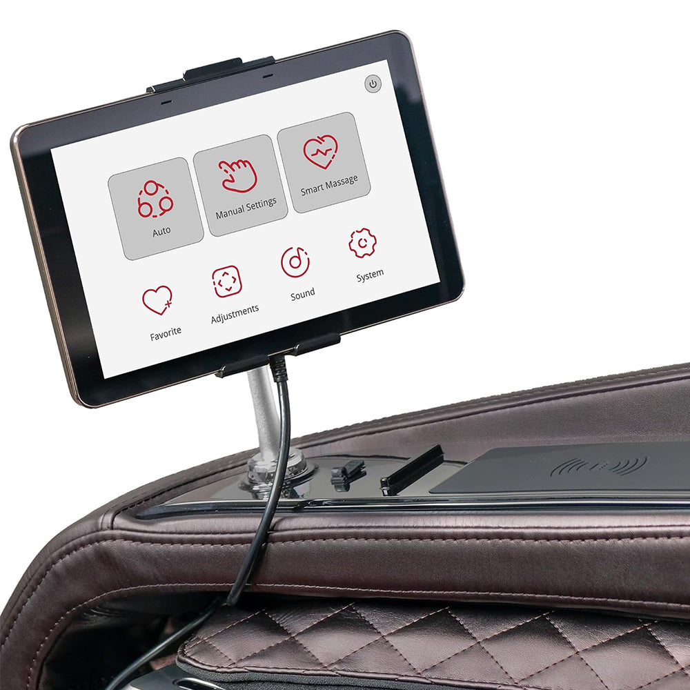 Kyota Kizuna M688 Massage Chair Brown Touchscreen Tablet