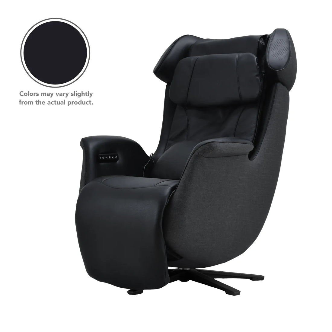 Osaki Milan 3D Recliner massage chair in Black, three-quarter front view on a white background