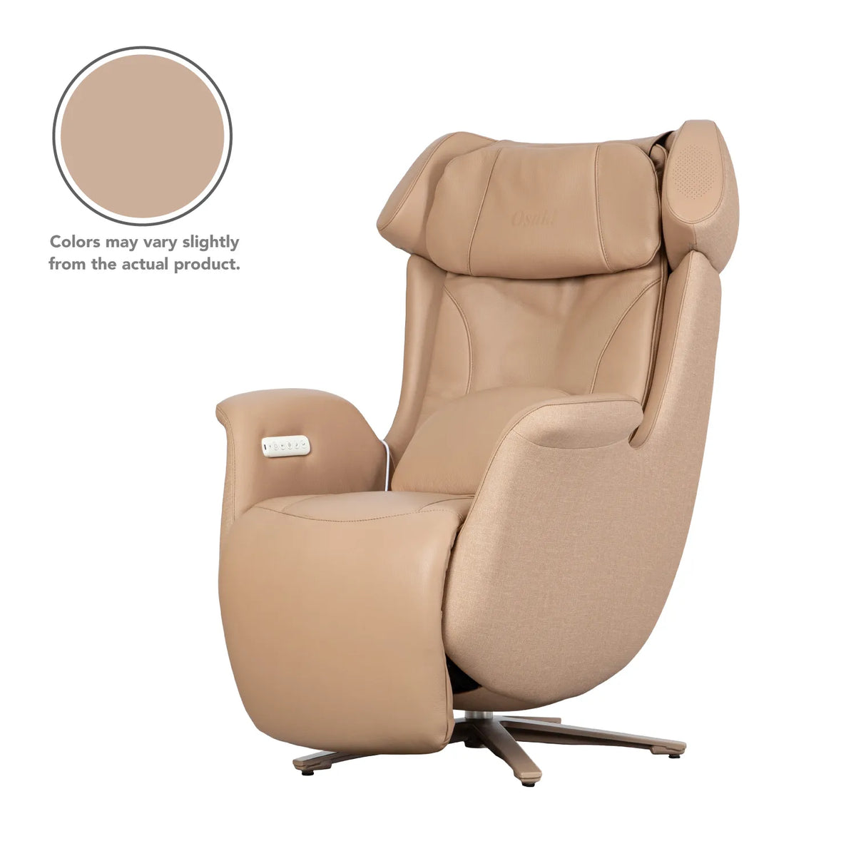 Osaki Milan 3D Recliner massage chair in Golden Chestnut, three-quarter front view on a white background