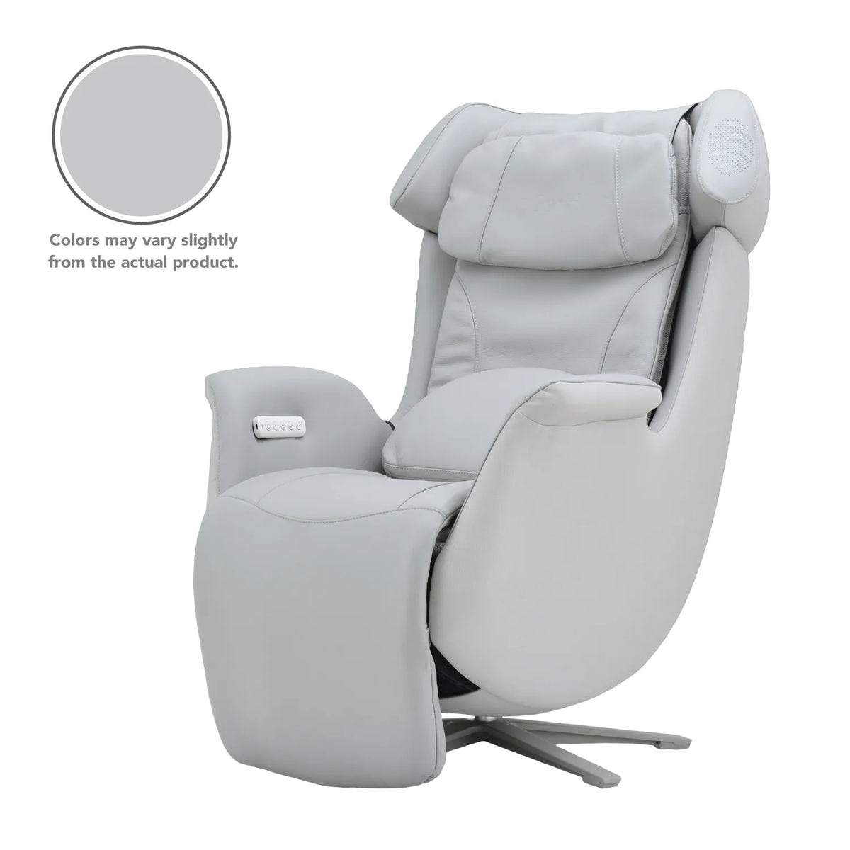 Osaki Milan 3D Recliner massage chair in Gray, three-quarter front view on a white background