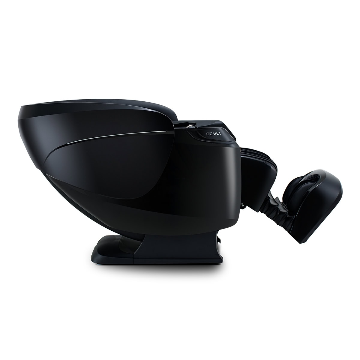 Ogawa Active XL DUO Black Reclined View with Extended Leg Rest