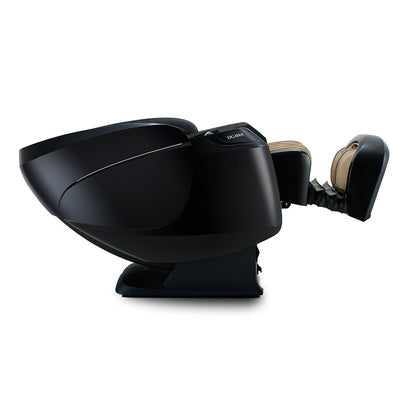 Ogawa Active XL DUO Black and Champagne Zero Gravity Recline View with Extended Leg Rest