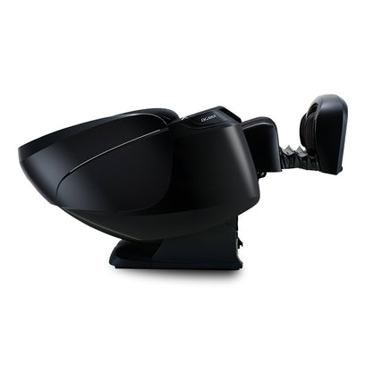 Ogawa Active XL DUO Black and Coffee Zero Gravity Reclined View with Extended Leg Rest