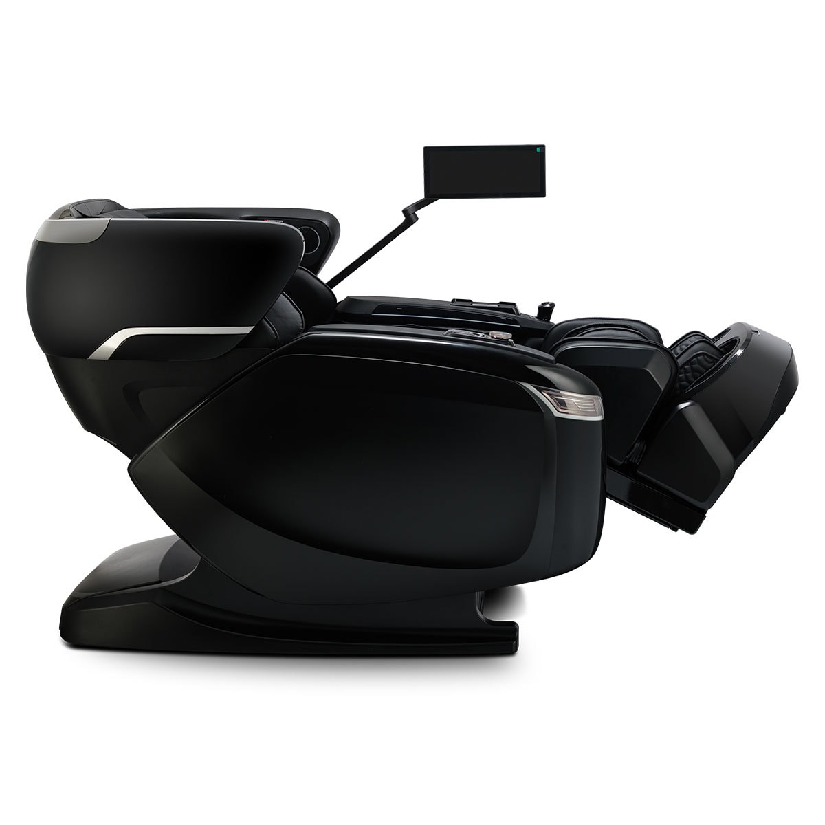 Ogawa BioVision Massage Chair Black and Black Reclined View