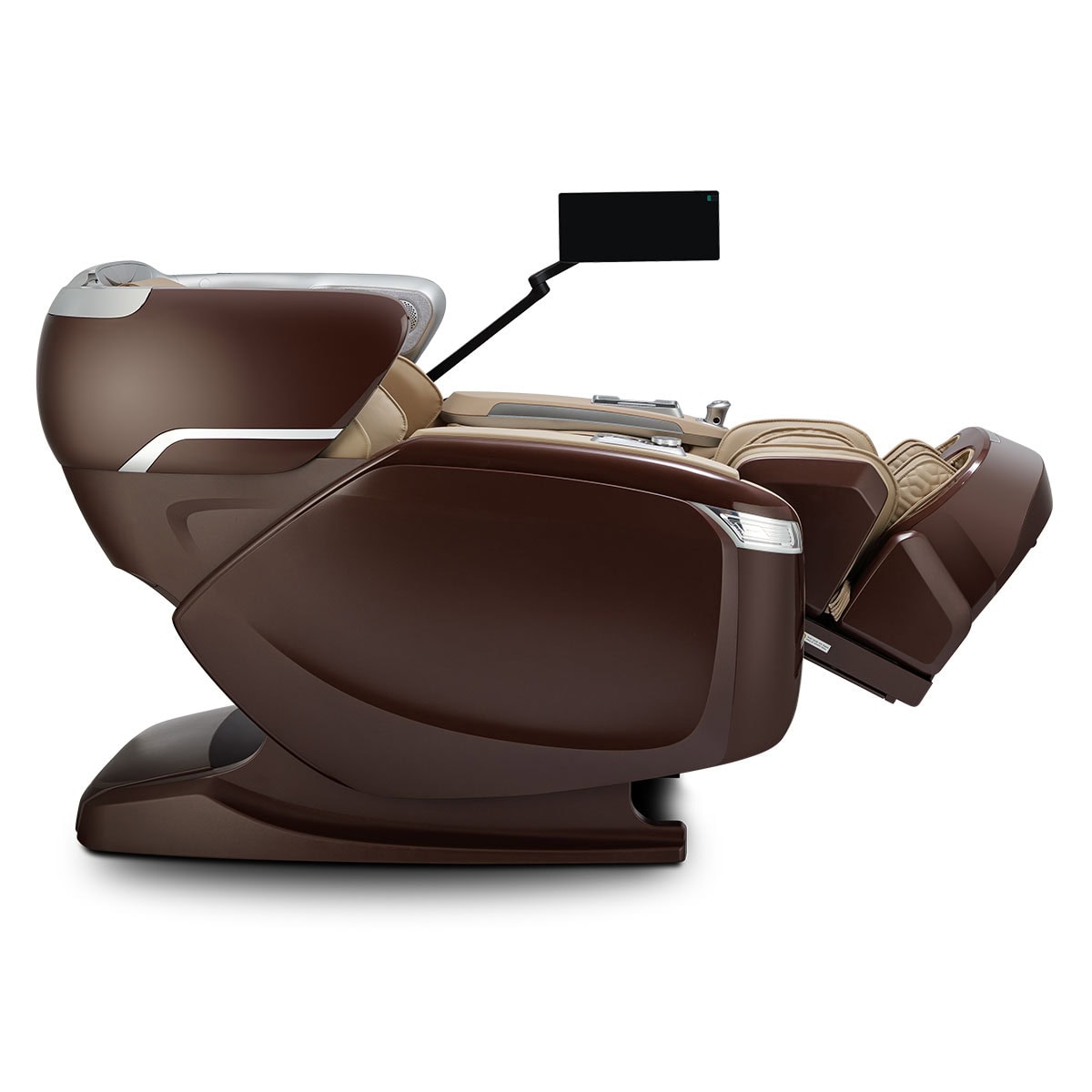 Ogawa BioVision Massage Chair Chocolate and Sand Reclined View
