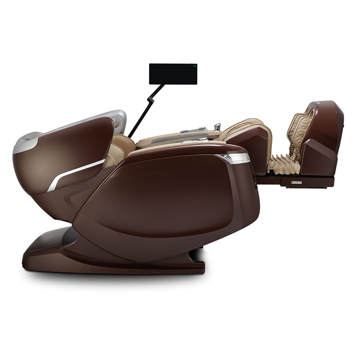 Ogawa BioVision Massage Chair Chocolate and Sand Extended Footrest