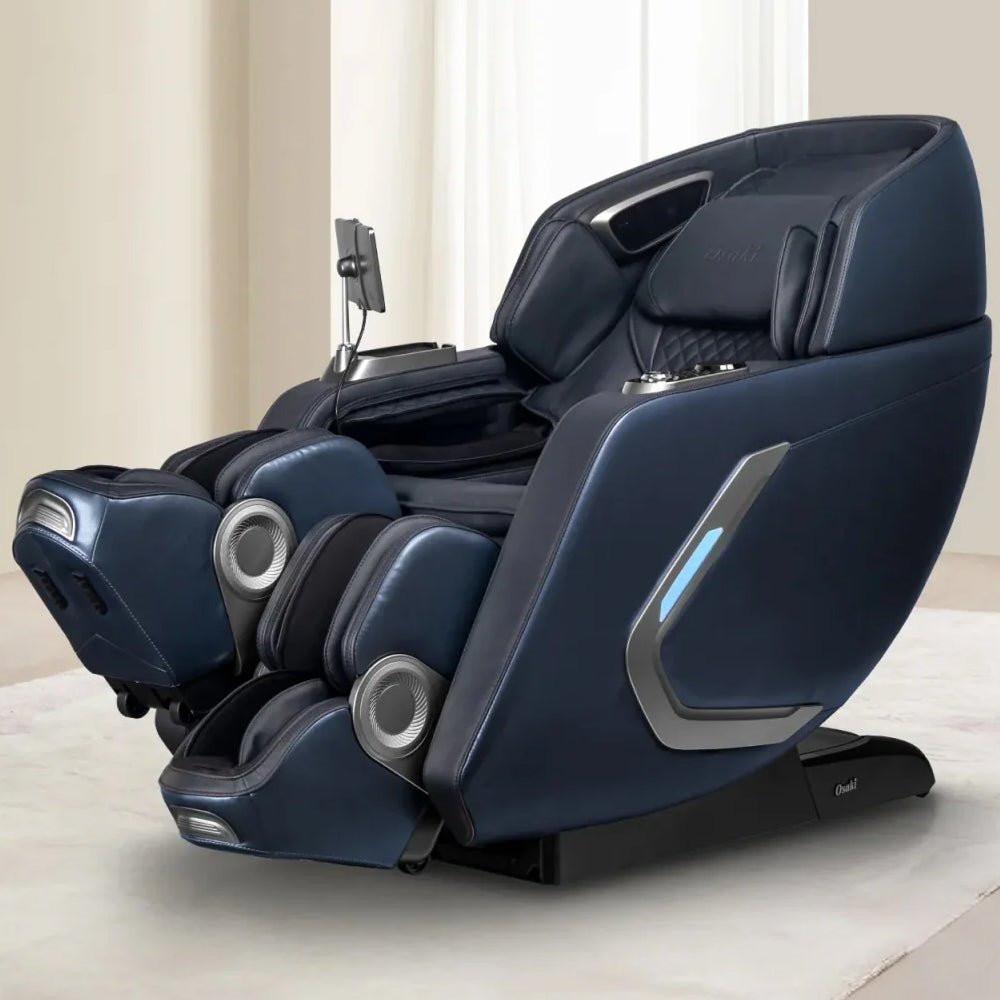 Osaki 4D+3D Bravo Duo Flex Blue Angled View Stage Image