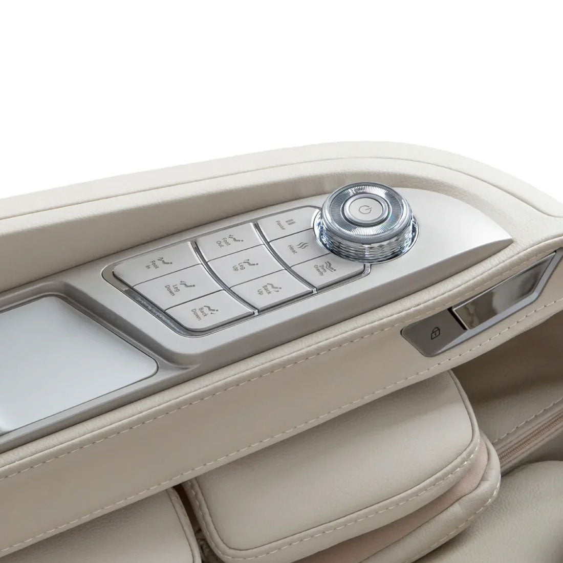 Osaki Apex Duo 5D+4D Massage Chair  Taupe Armrest Controls