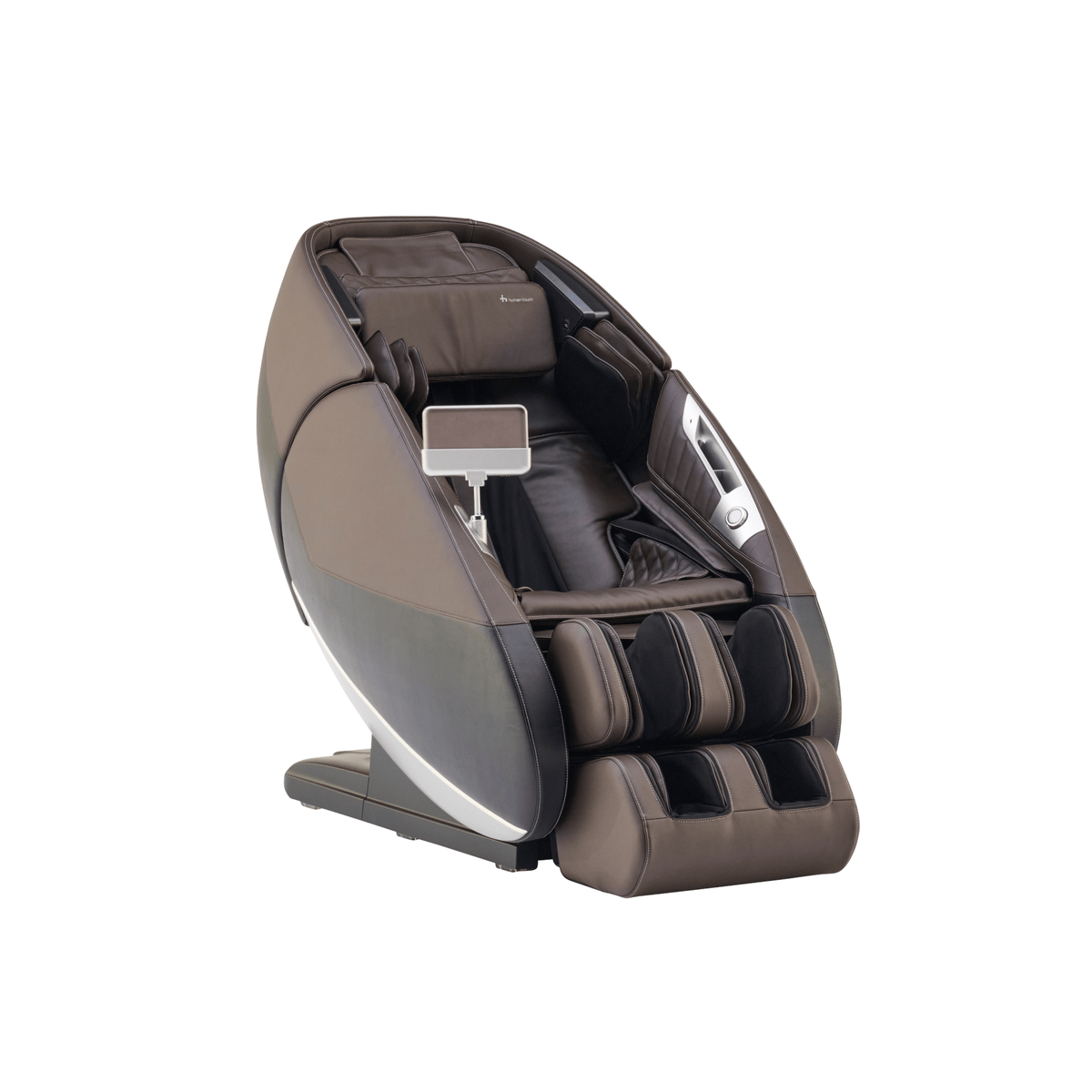 Human Touch Super Novo 3.0 massage chair in Espresso SofHyde, three-quarter front view on a white background