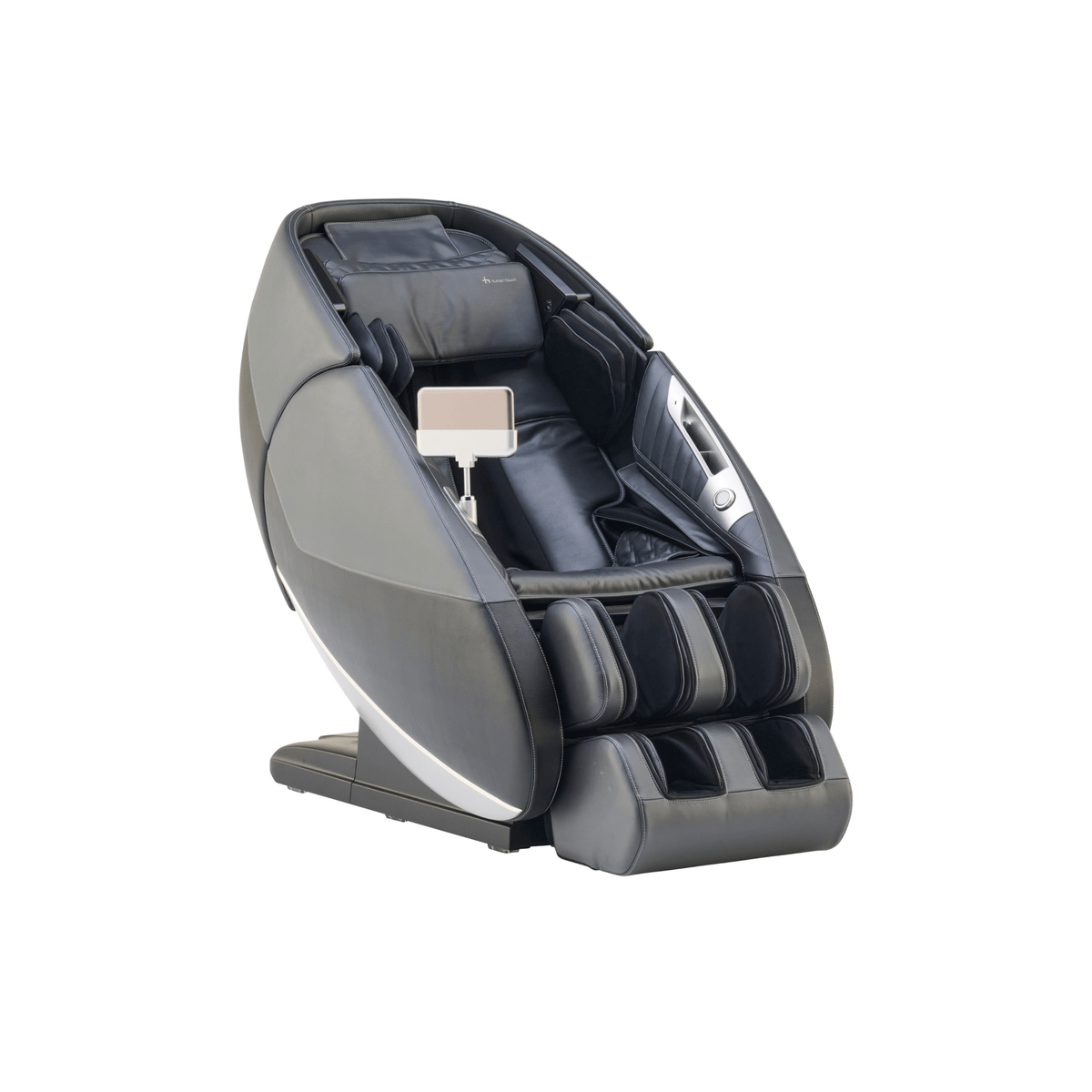 Human Touch Super Novo 3.0 massage chair in Gray SofHyde, three-quarter front view on a white background