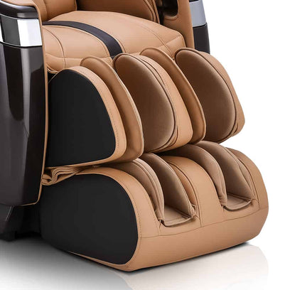 Ogawa Master Drive AI 2 Massage Chair Dark Brown and Sand Footrest