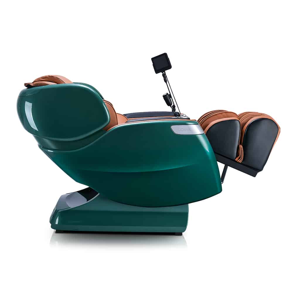 Ogawa Master Drive AI 2 Massage Chair Emerald and Cappuccino Zero Gravity Recline